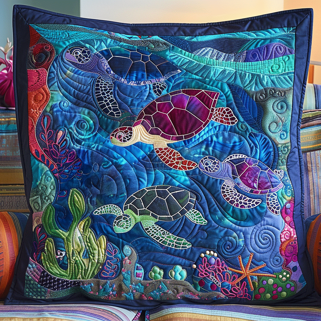 Ocean Whisper Quilted Pillow Case NCU0TL674