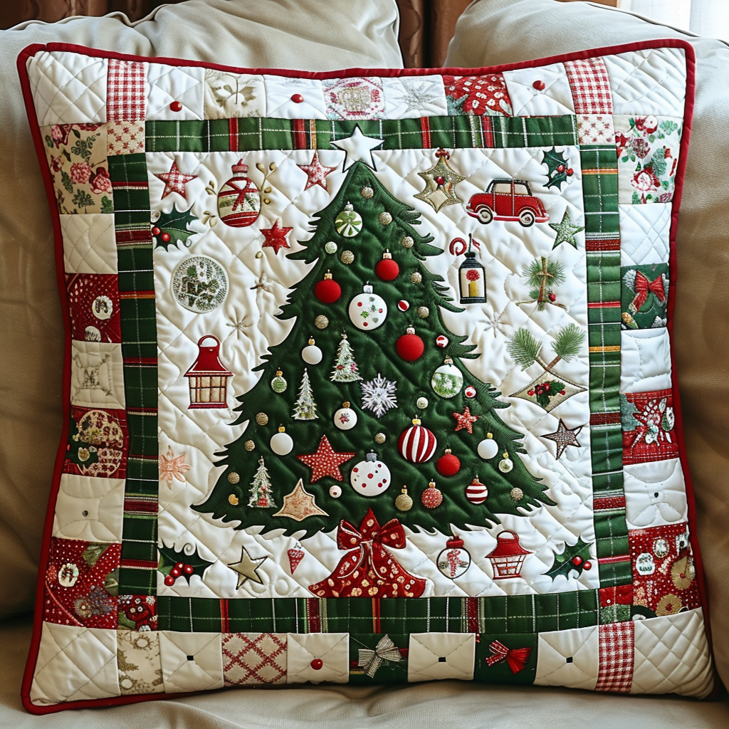 Ornament Delight Quilted Pillow Case NCU0NT099