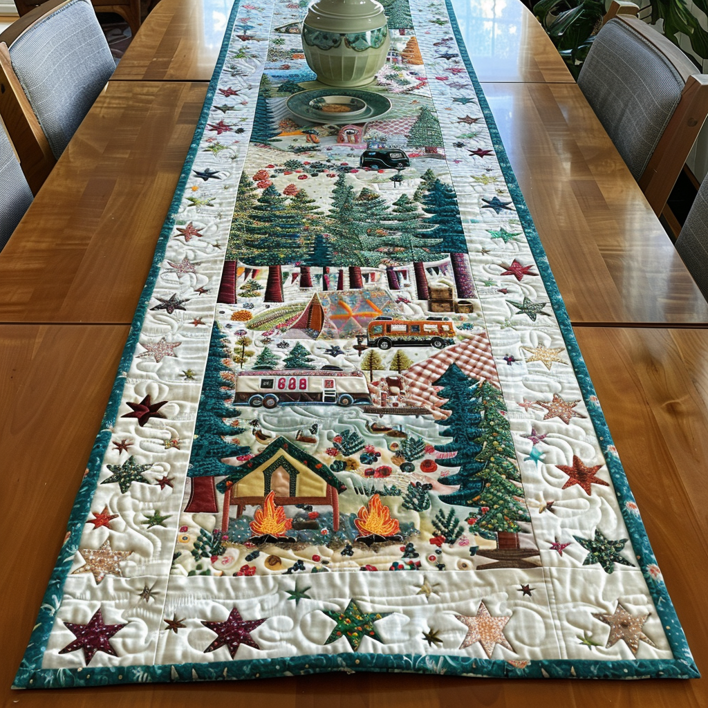 Outdoor Oasis Quilted Table Runner NCU0PT118