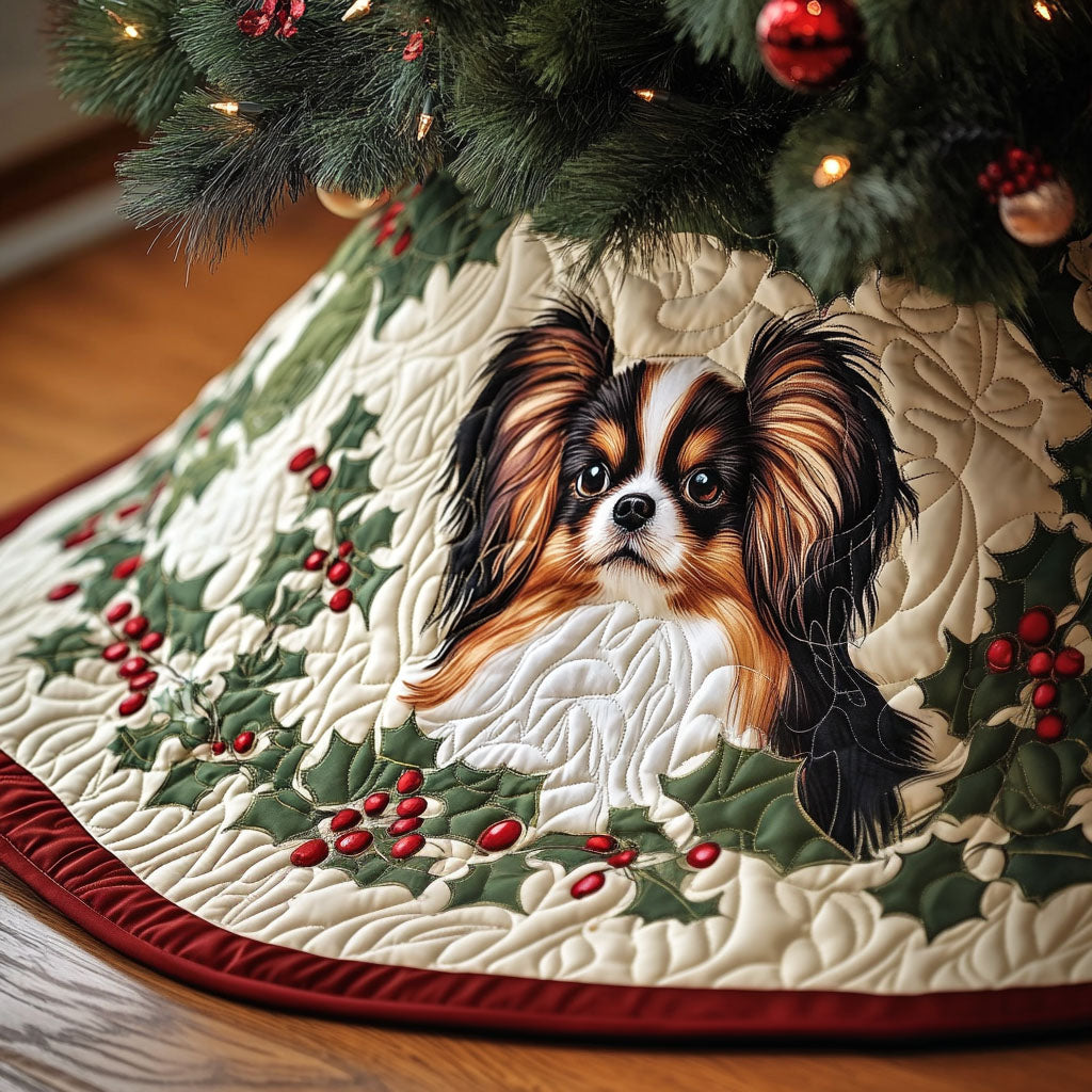 Papillon Radiance Quilted Christmas Tree Skirt NCU0PT1786