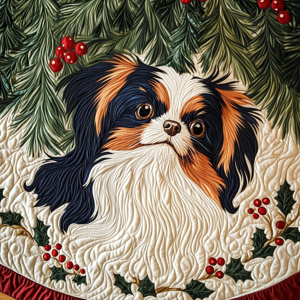 Papillon Woodland Wonder Quilted Christmas Tree Skirt NCU0PT1787