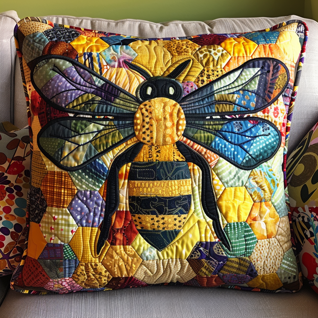 Bee Quilted Pillow Case NCU0VT21