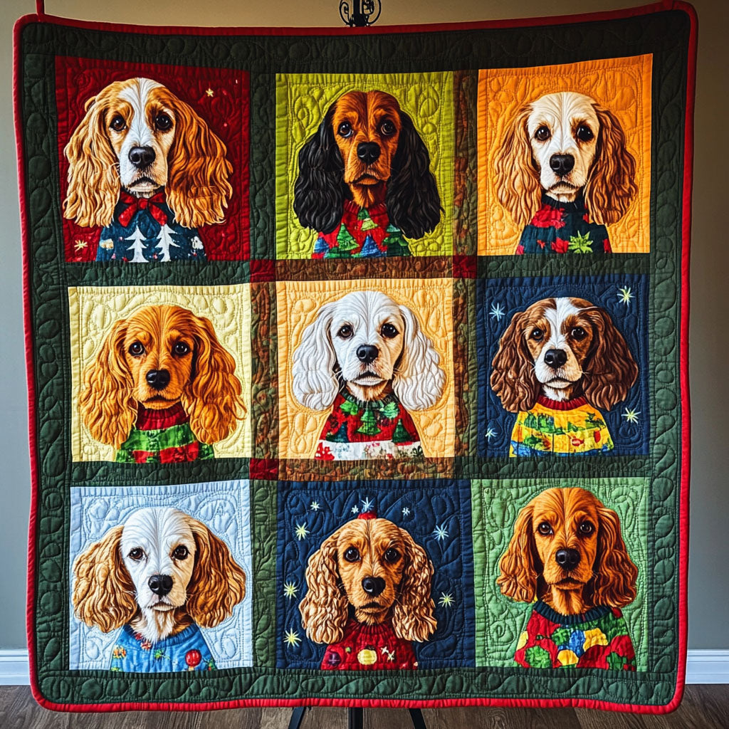 Peaceful Spaniel Quilted Blanket NCU0PT1717