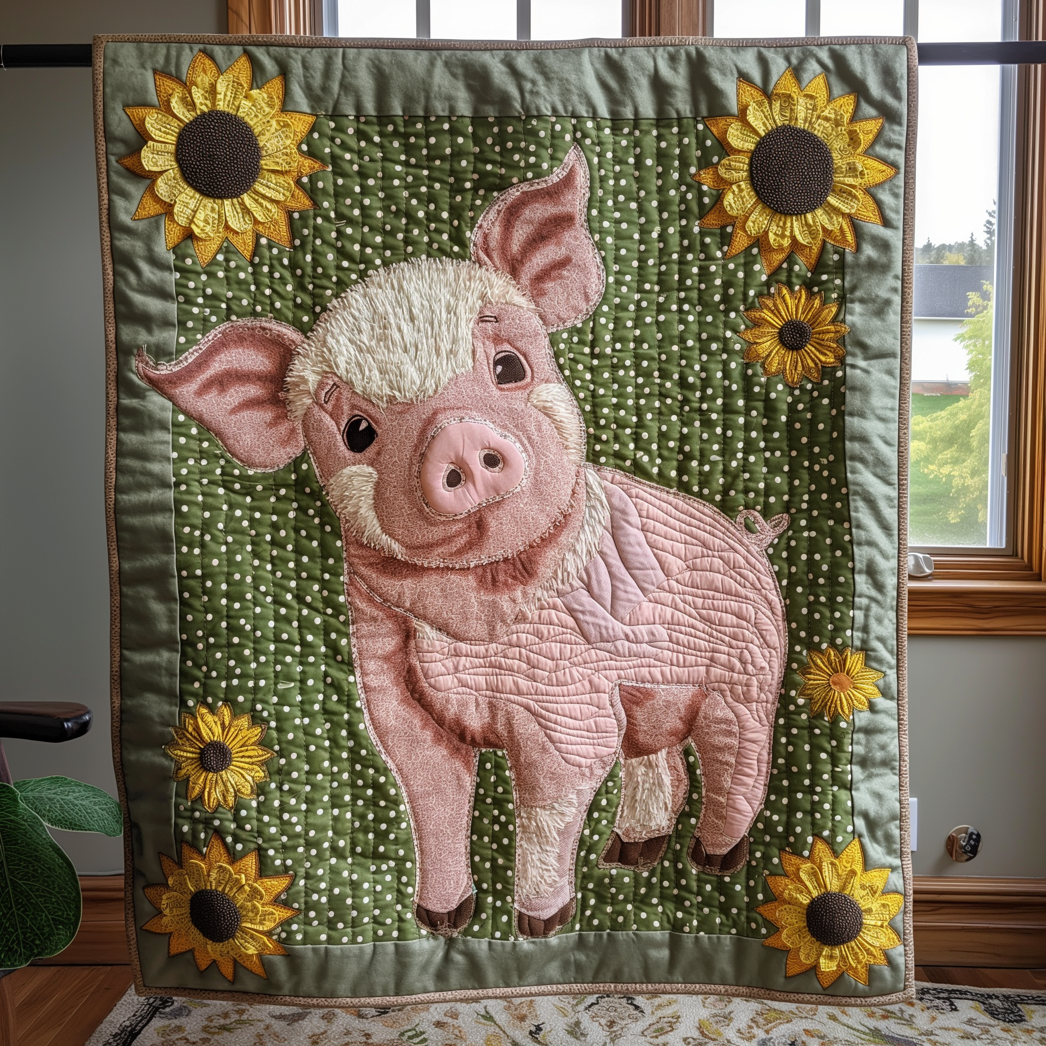 Piggy Dreams Quilted Blanket NCU0TL264