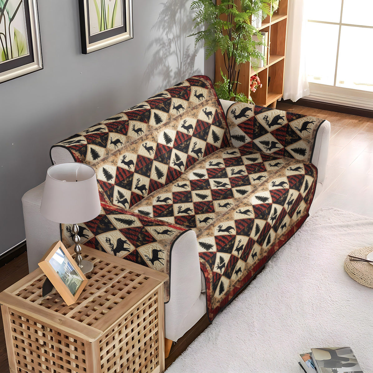 Pine Haven Quilted Sofa Cover NCU0PT994