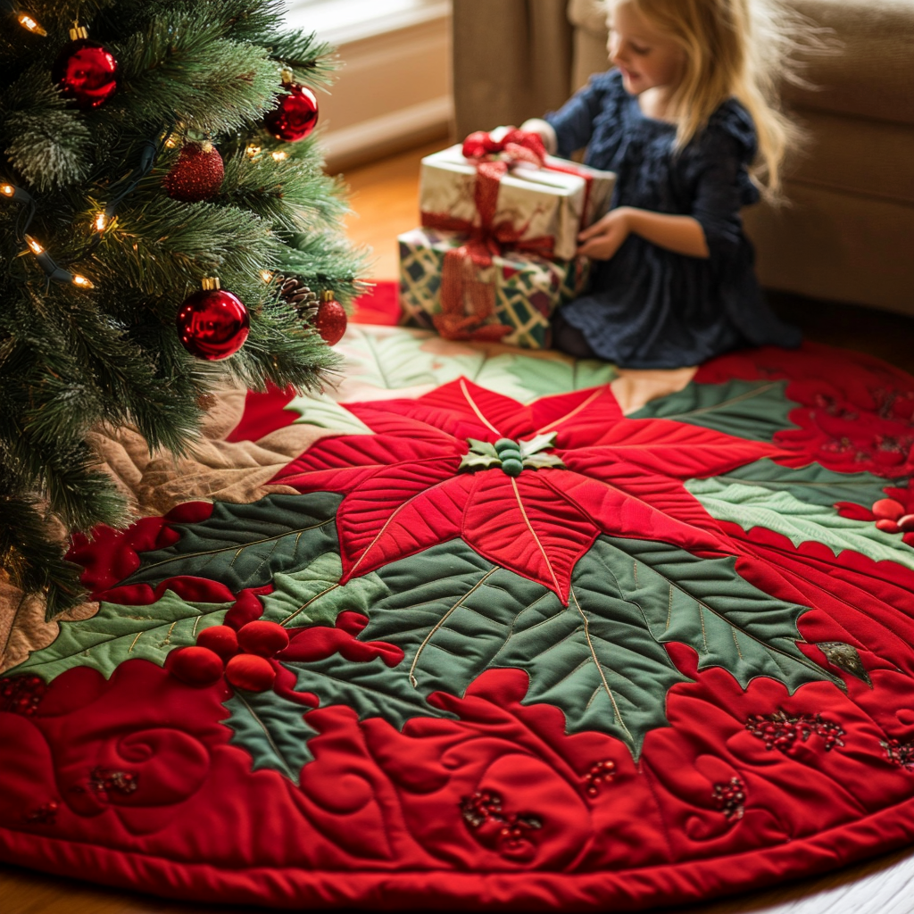 Christmas Quilted Tree Skirt NCU0VT41