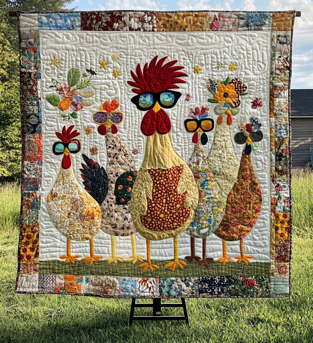 Poultry Patch Paradise Quilted Blanket NCU0PT908