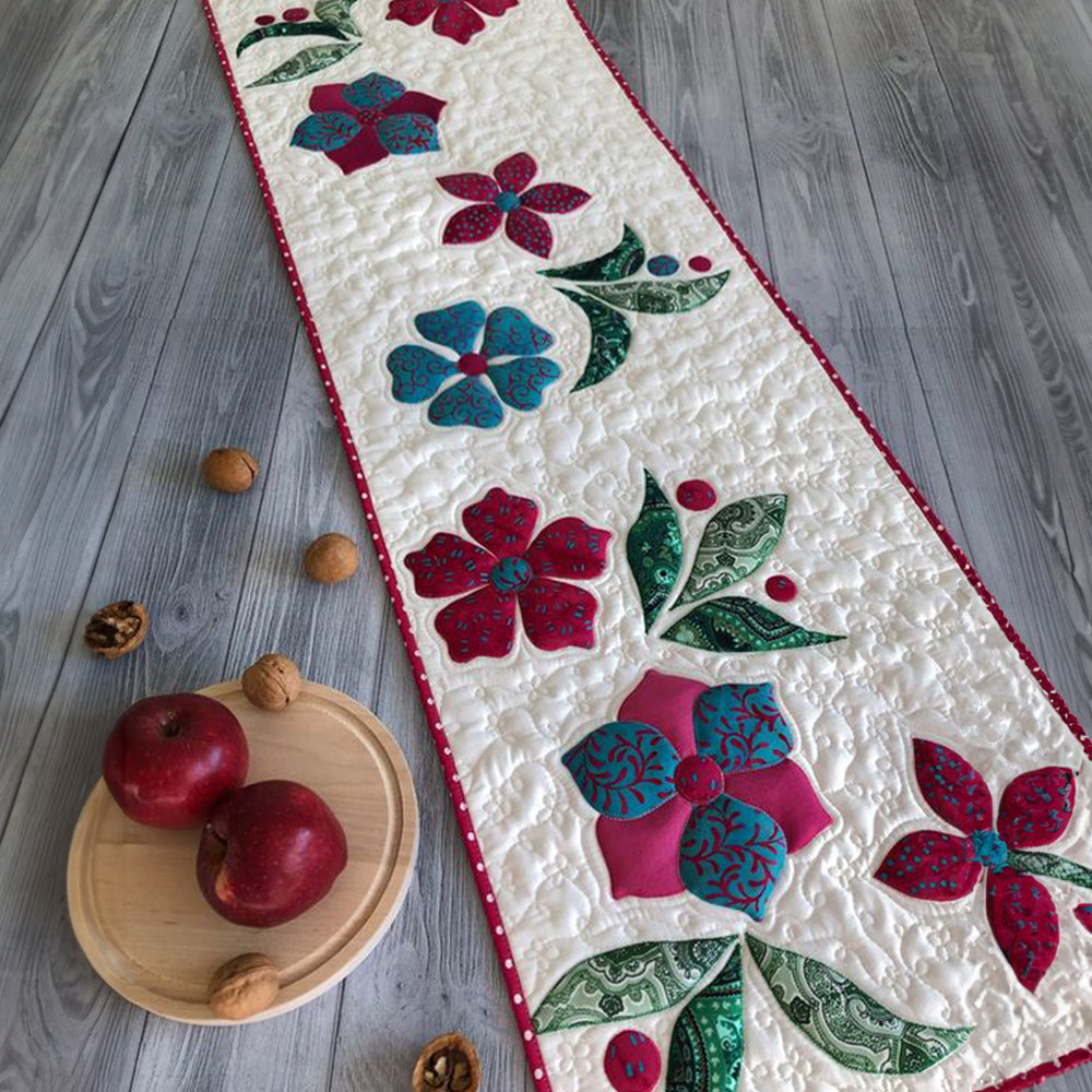 Pristine Blossom Quilted Table Runner NCU0TL213