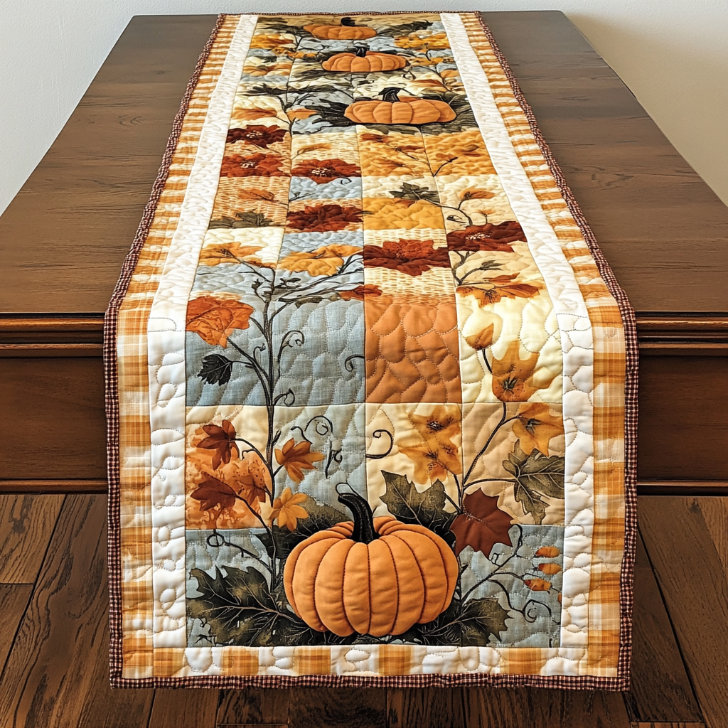 Pumpkin Joyful Moments Quilted Table Runner NCU0TL1330