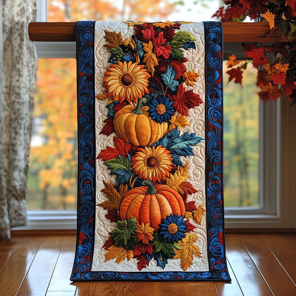 Pumpkin Parade Quilted Table Runner NCU0PT1180