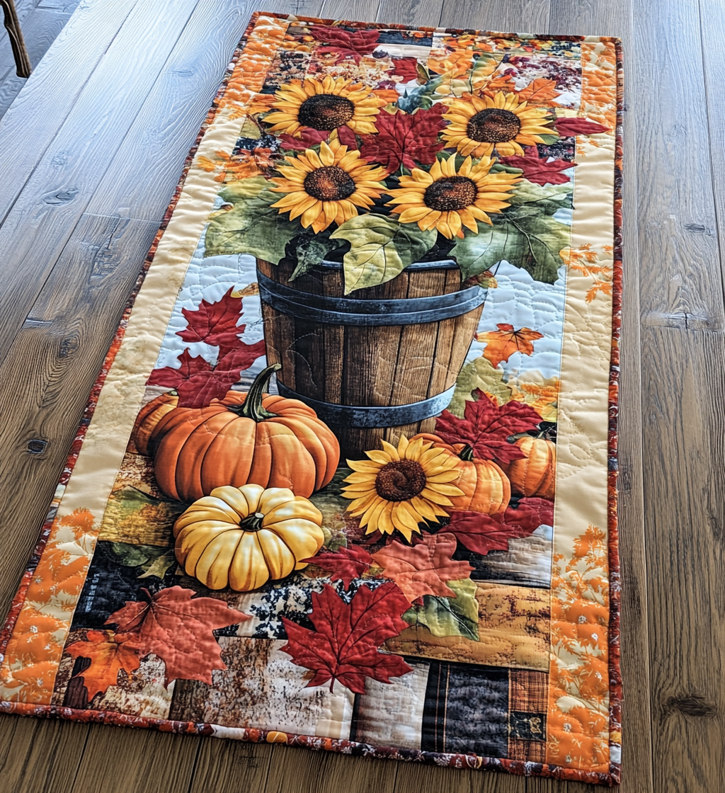 Pumpkin Spice Dreams Quilted Table Runner NCU0TL1313