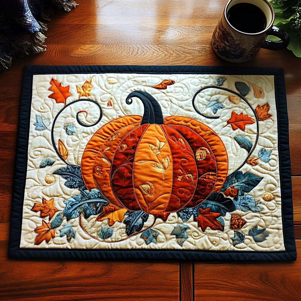 Pumpkin Tapestry Quilted Placemat NCU0NT1439