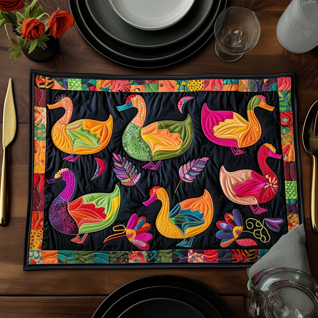 Radiant Duck Swarm Quilted Placemat NCU0DV424