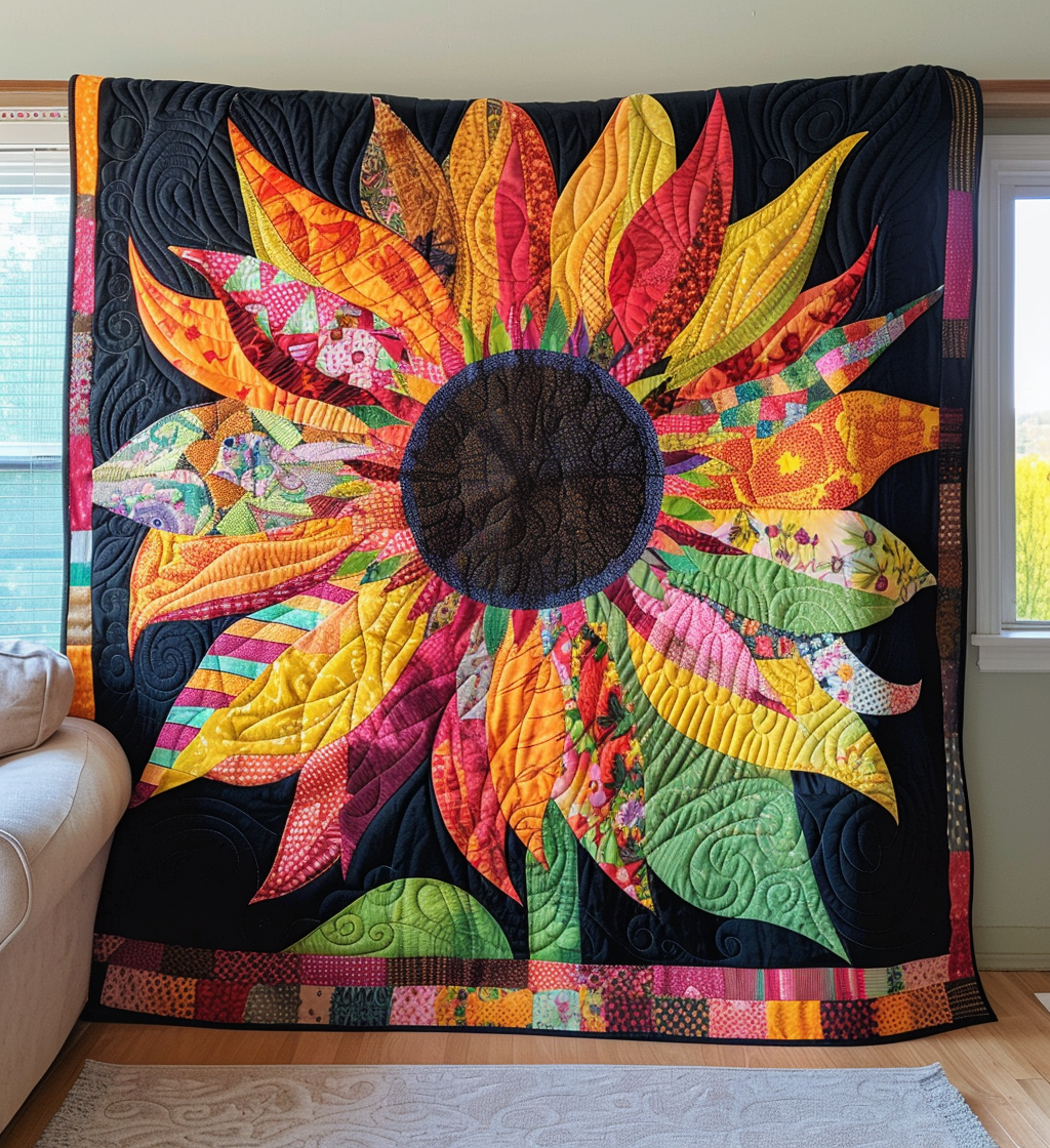 Radiant Sunflower Quilted Blanket NCU0PT211