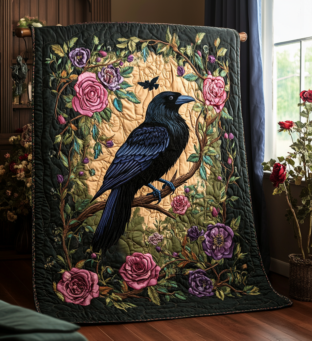 Raven Garden Quilted Blanket NCU0DV565