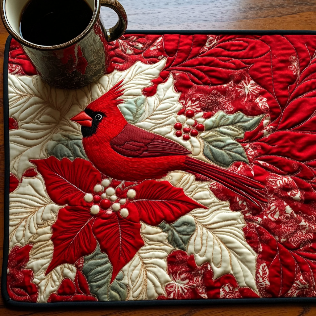 Red Feather Tapestry Quilted Placemat NCU0DV1539