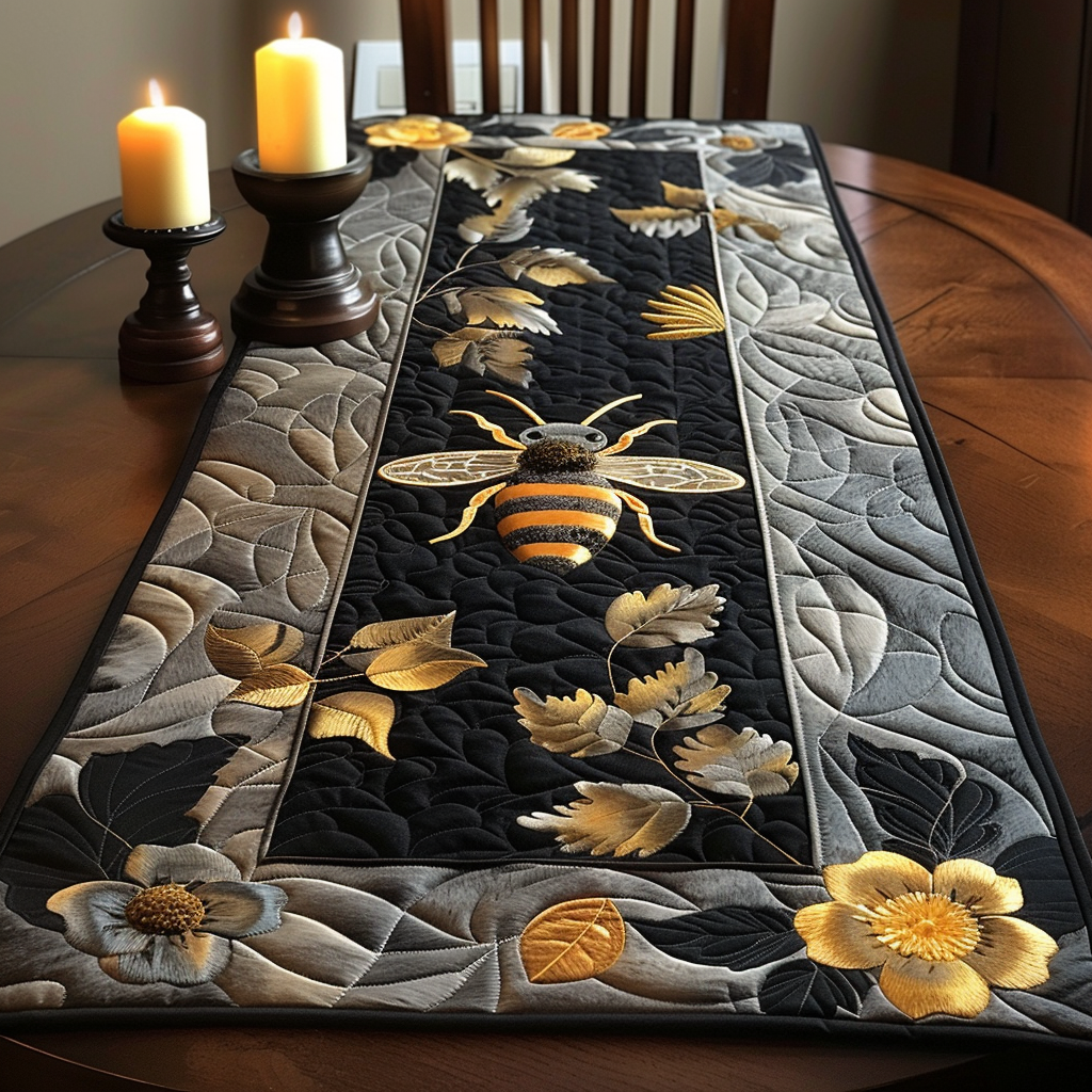 Regal Bee Elegance Quilted Table Runner NCU0TH049