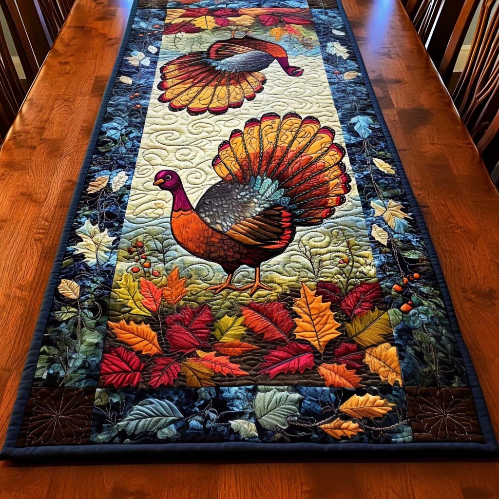 Regal Autumn Strut Quilted Table Runner NCU0NT1146