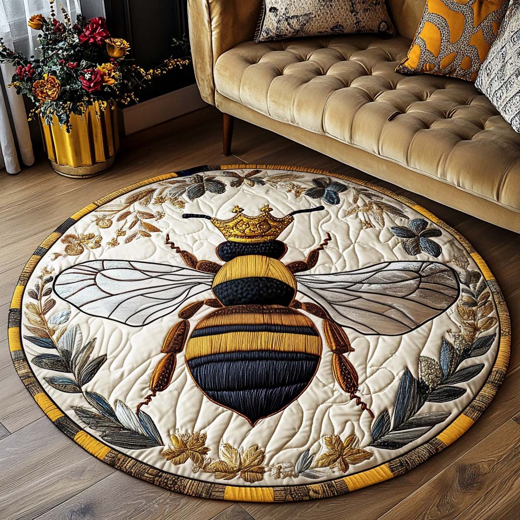 Regal Pollen Crown Quilted Round Mat NCU0NT1264