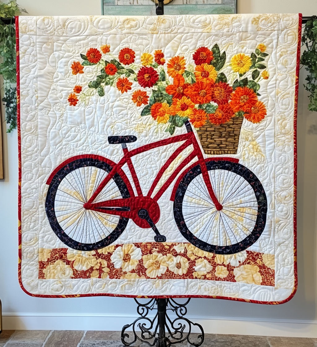 Ride through Blossoms Art Quilt Hanging NCU0PT824