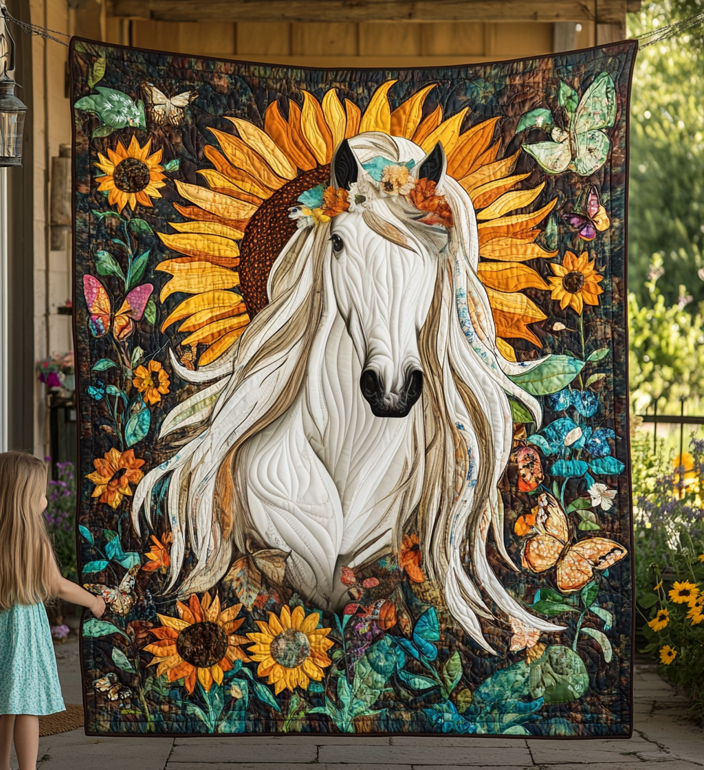 Romantic Horse Art Quilt Hanging NCU0DV838