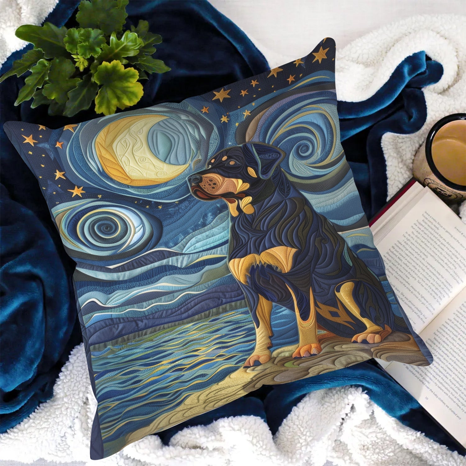 Rottweiler Night Dream Quilted Pillow Case NCU0PT423