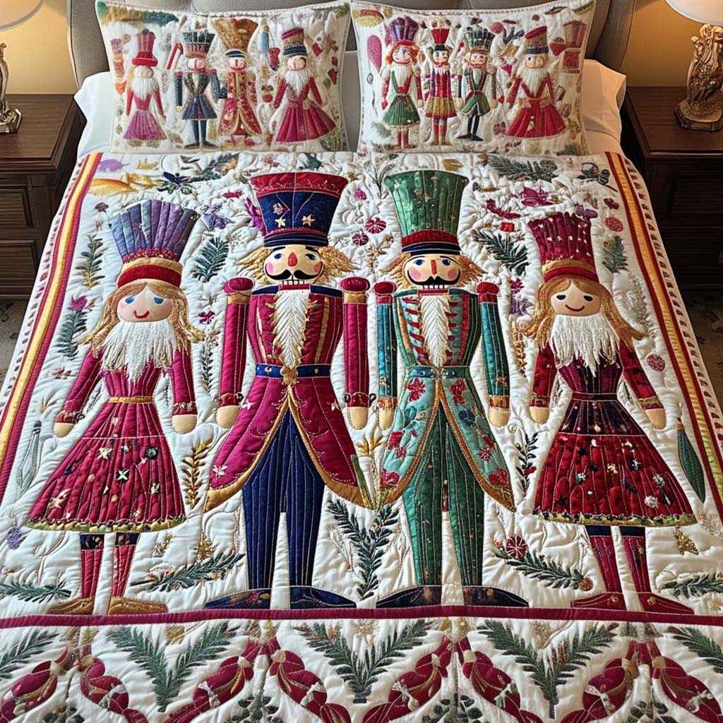 Royal Nutcracker Dream 3-Piece Quilted Bedding Set NCU0NT1883