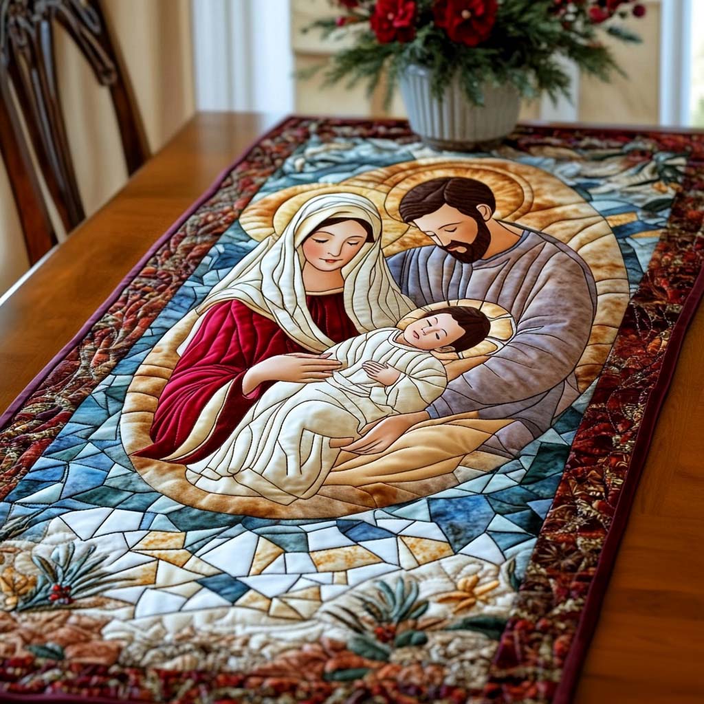 Nativity Quilted Table Runner NCU0VT47