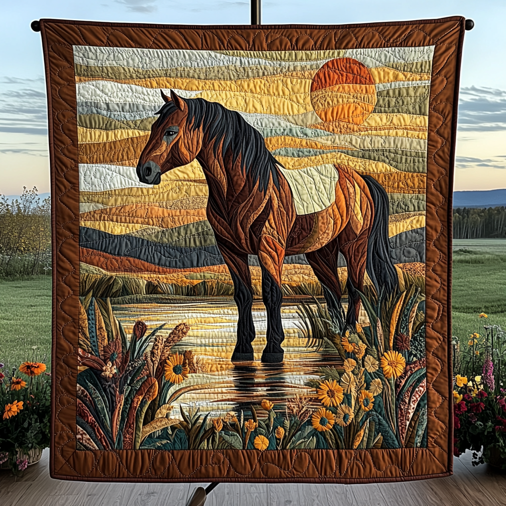 Saddleback Sunrise Quilted Blanket NCU0DK1818