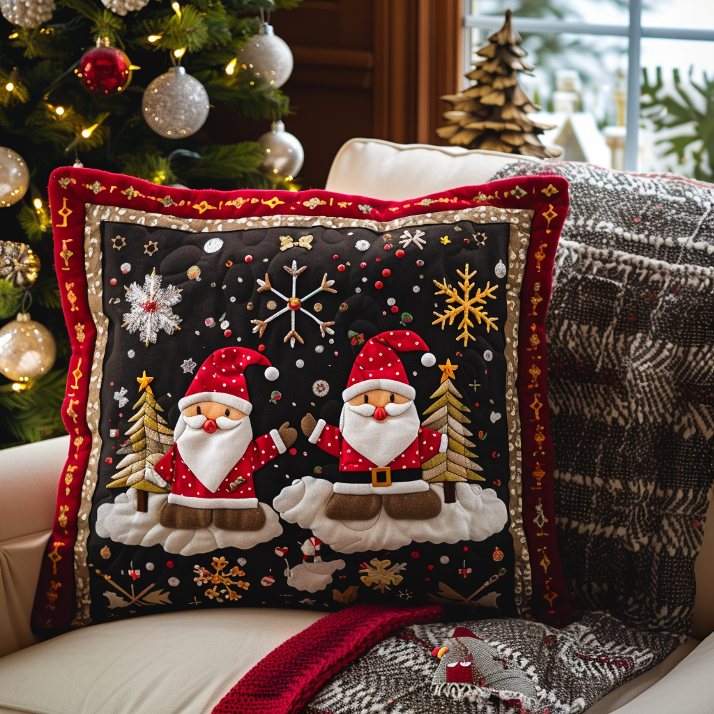 Santa In Town Quitled Pillow Case NCU0DV258