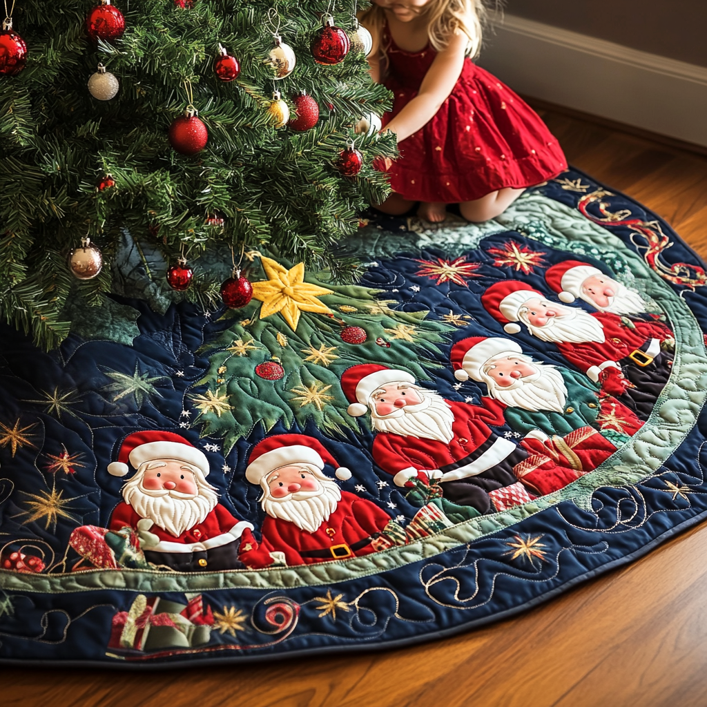 Christmas Quilted Tree Skirt NCU0VT41