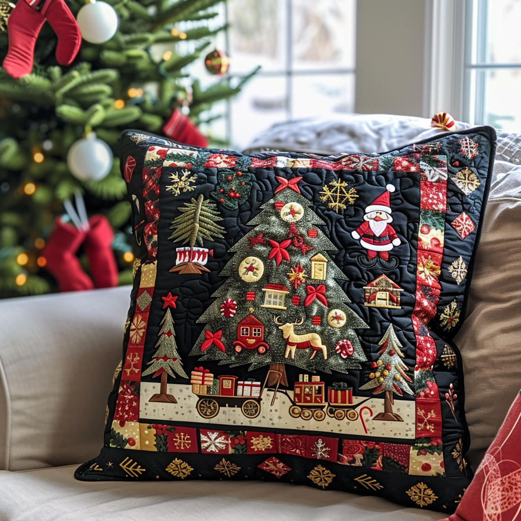 Santa's Workshop Quilted Pillow Case NCU0DV232