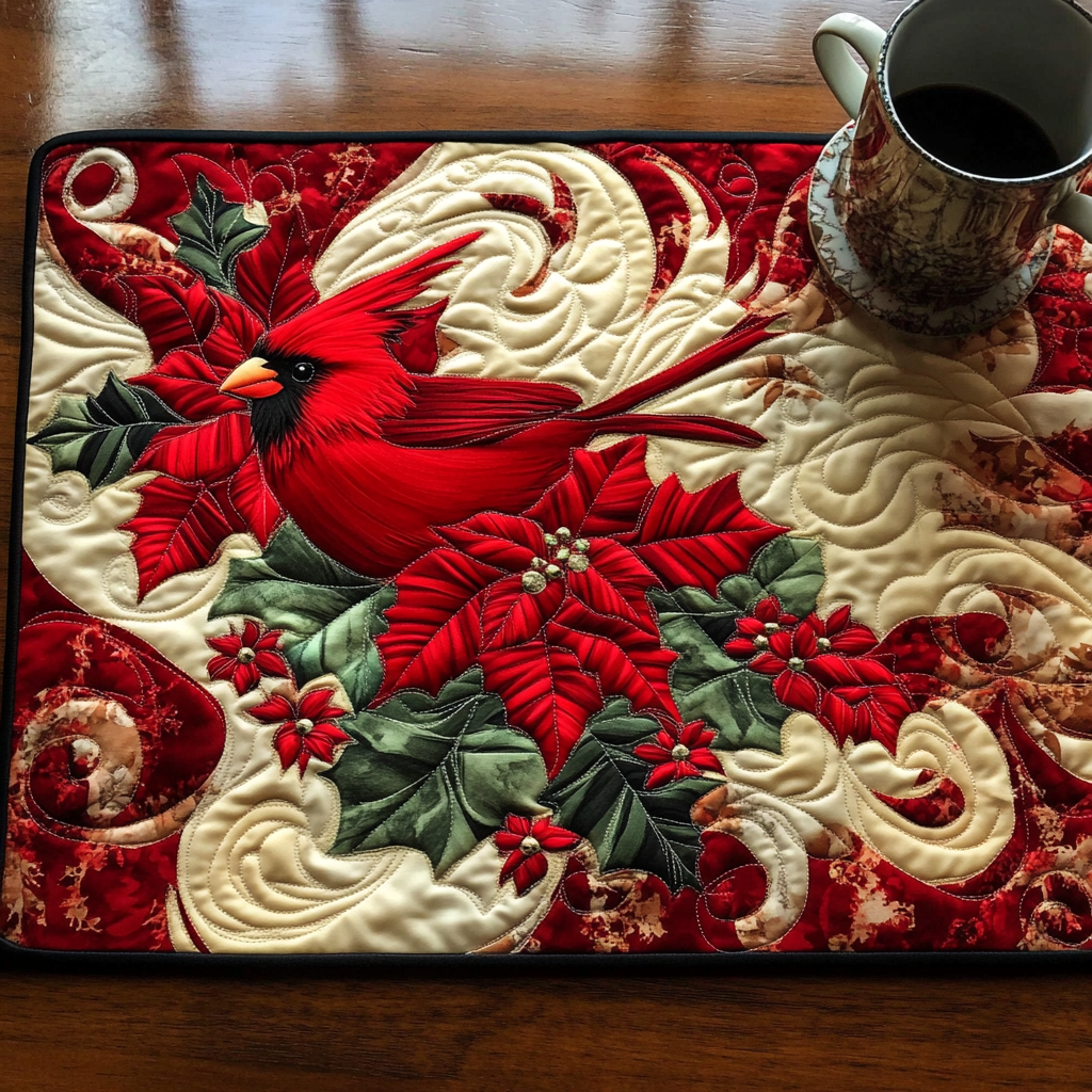 Scarlet Solace Quilted Placemat NCU0DV1541