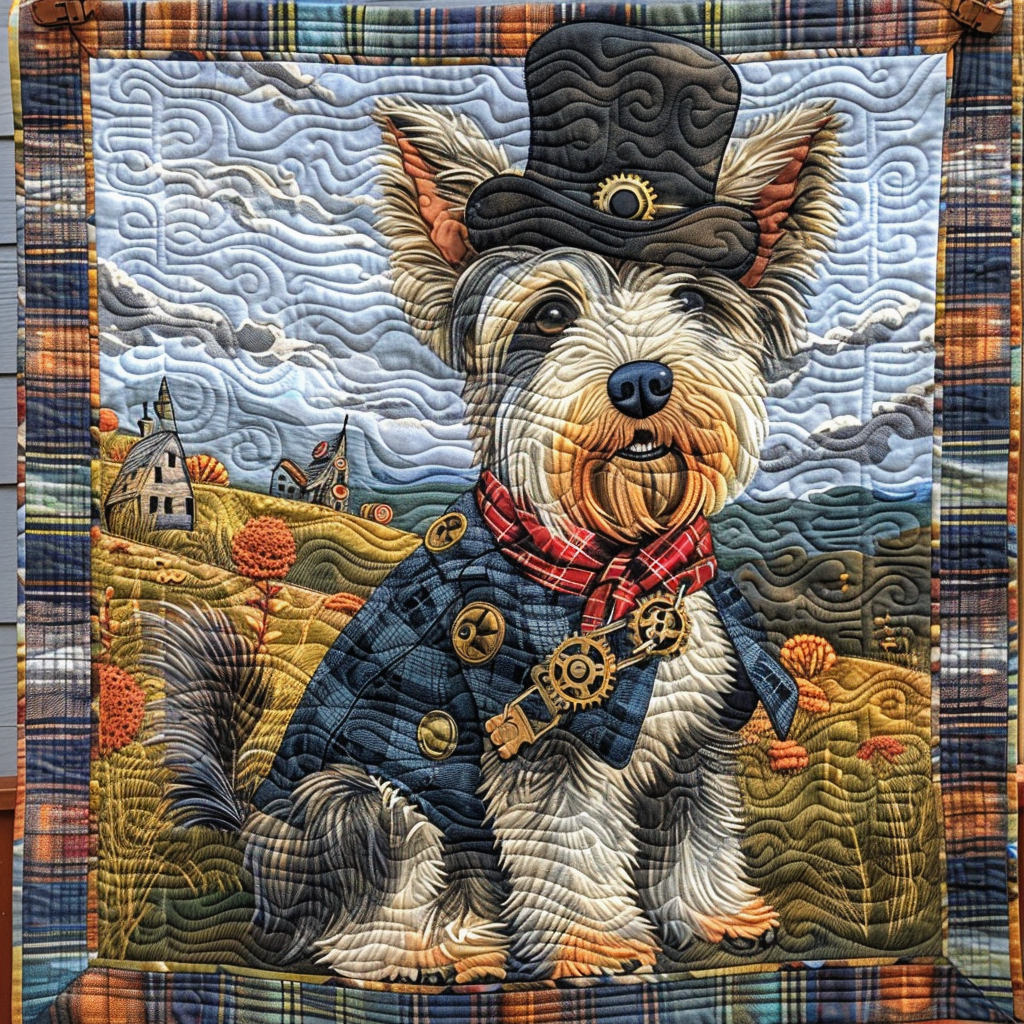 Scottie In The Meadows Quilted Blanket NCU0DV1389