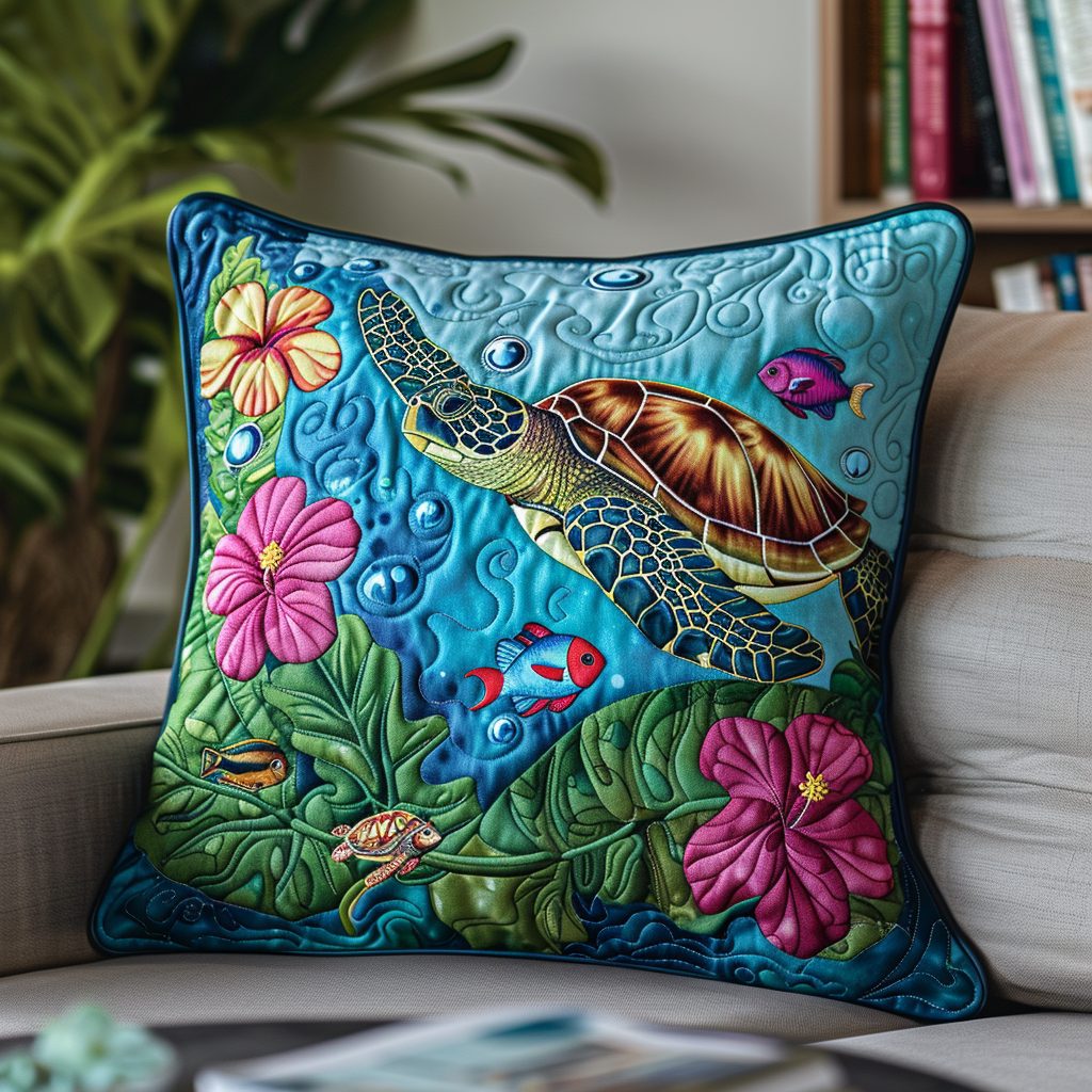 Sea Blossom Journey Quilted Pillow Case NCU0DV080