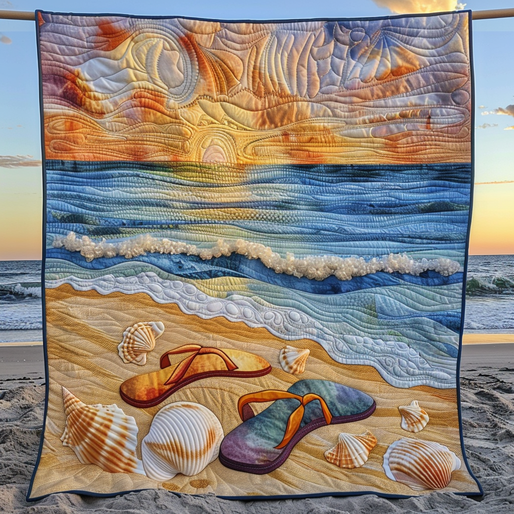 Seaside Serenity Quilted Blanket NCU0TH295