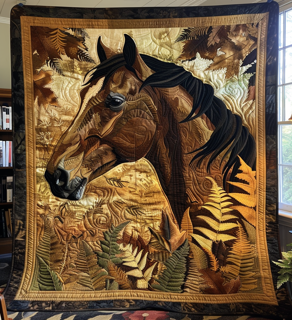 Serene Horse Quilted Blanket NCU0DV159