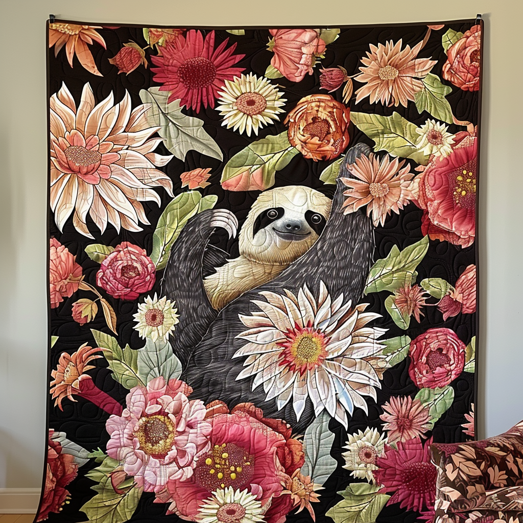 Serene Sloth Quilted Blanket NCU0TL833