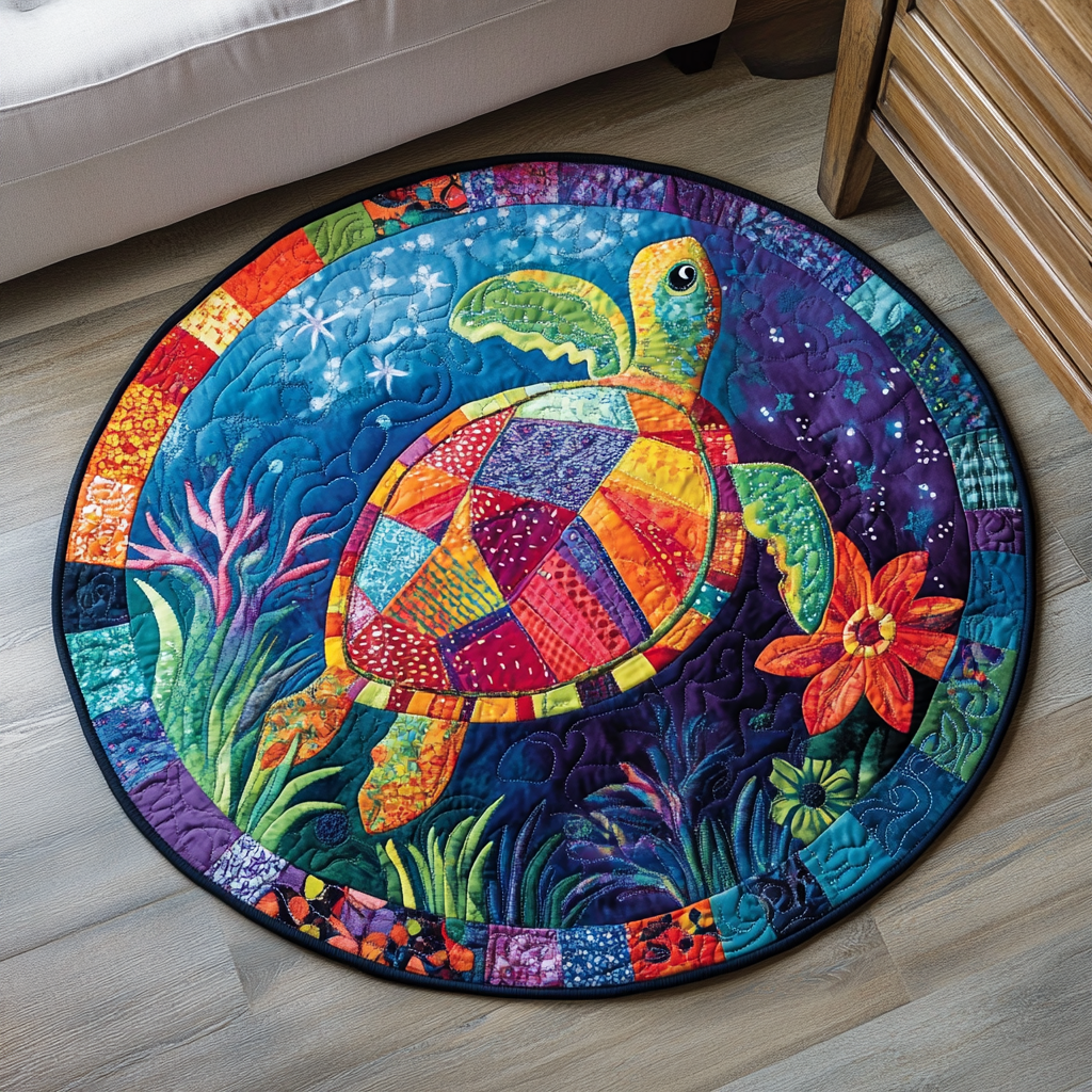 Shell of the Sea Quilted Round Mat NCU0DK1142