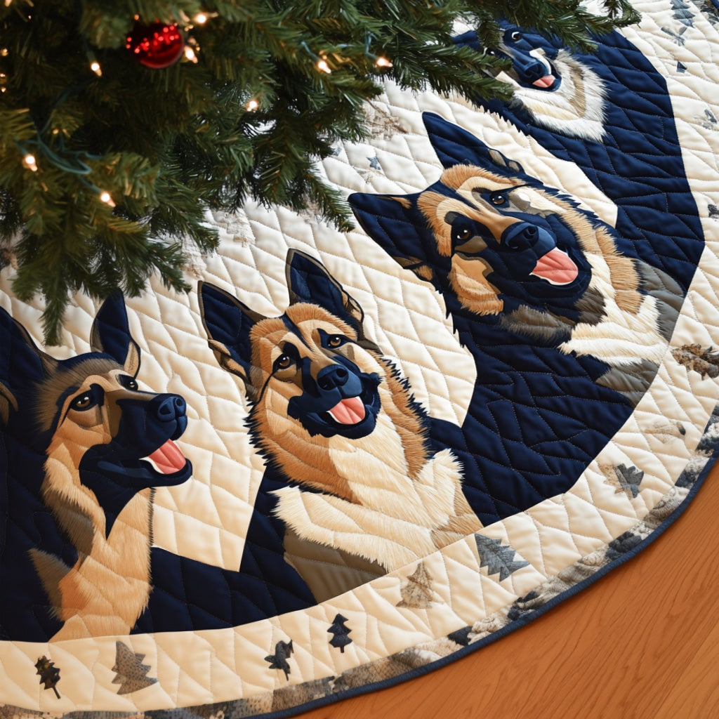 Shepherd Cheer Quilted Christmas Tree Skirt NCU0PT1521