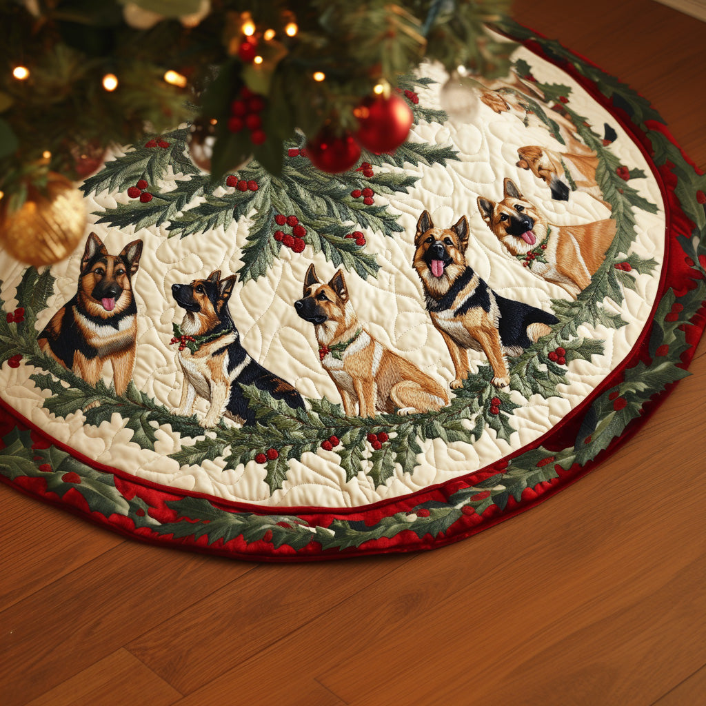 Shepherd Christmas Wish Quilted Christmas Tree Skirt NCU0PT1518