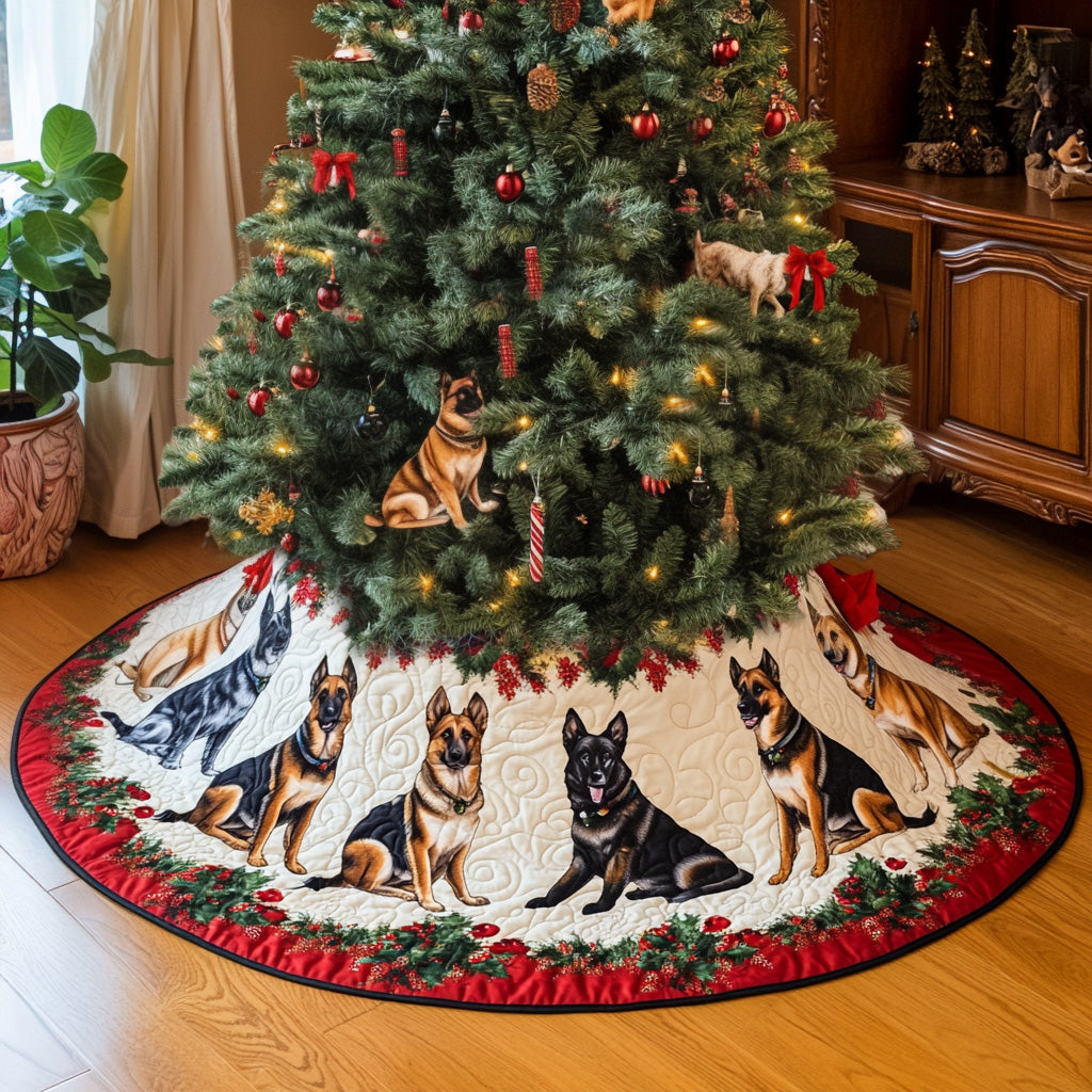 Shepherd Festive Glow Quilted Christmas Tree Skirt NCU0PT1519