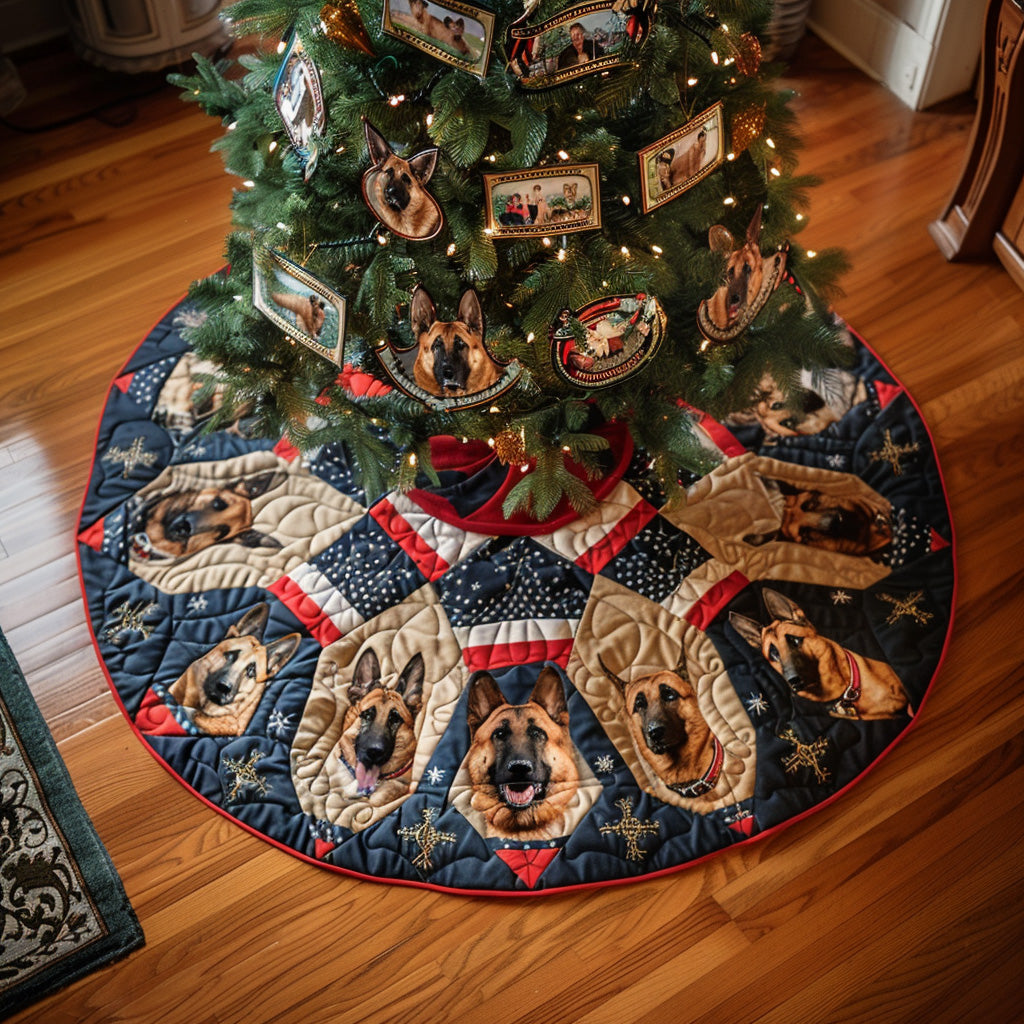 Shepherd Silent Night Quilted Christmas Tree Skirt NCU0PT1525