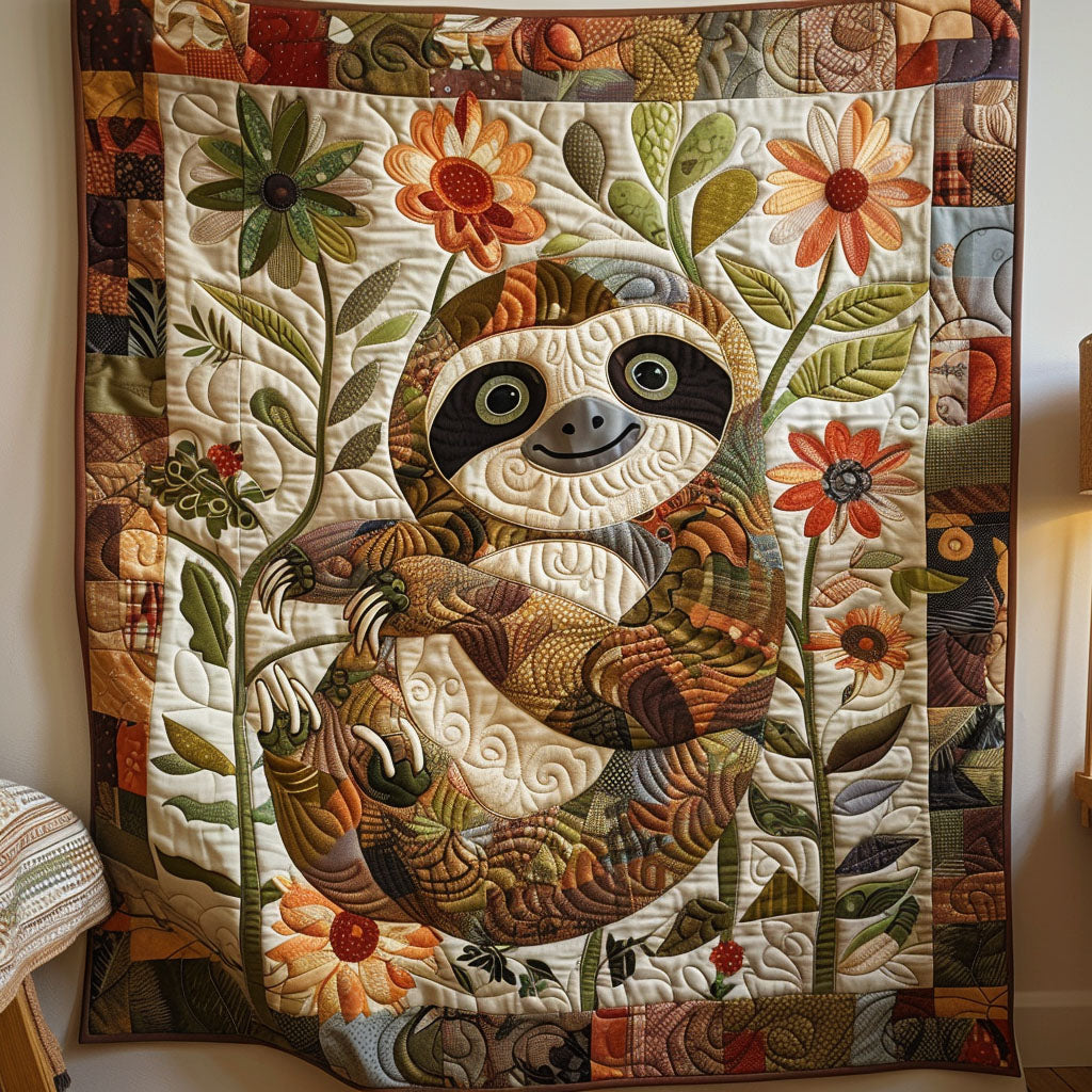 Sloth Dreamscape Quilted Blanket NCU0TL818