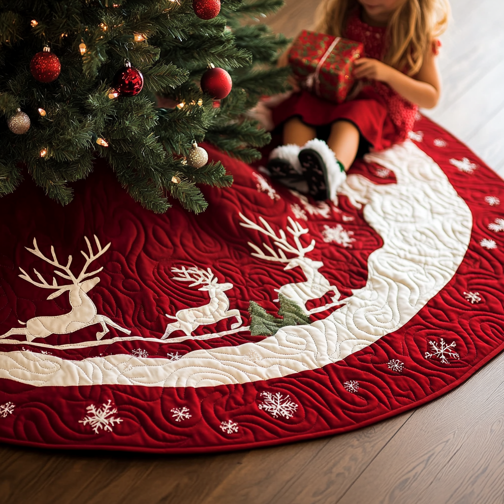 Christmas Quilted Tree Skirt NCU0VT41