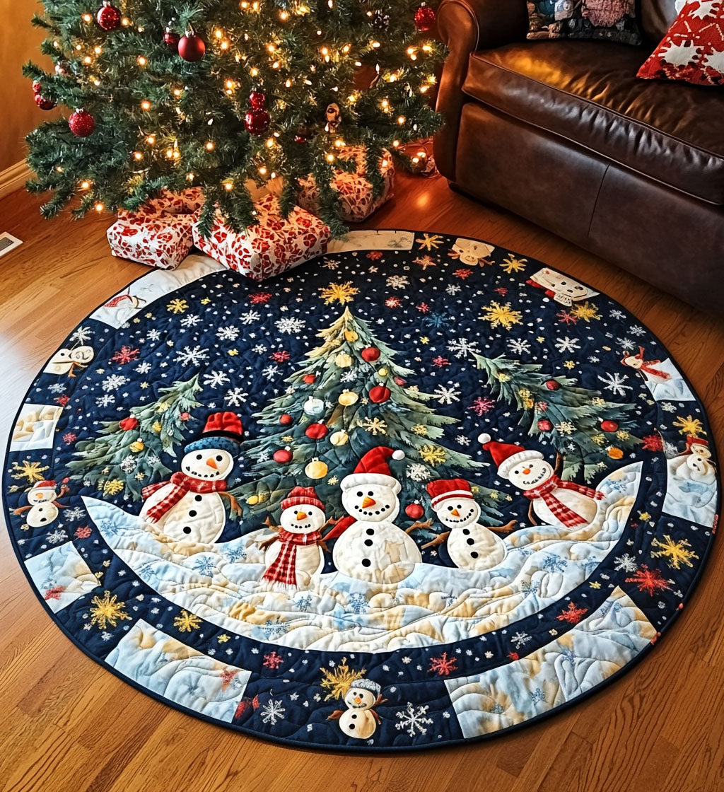 Snowflake Symphony Quilted Round Mat NCU0PT1053