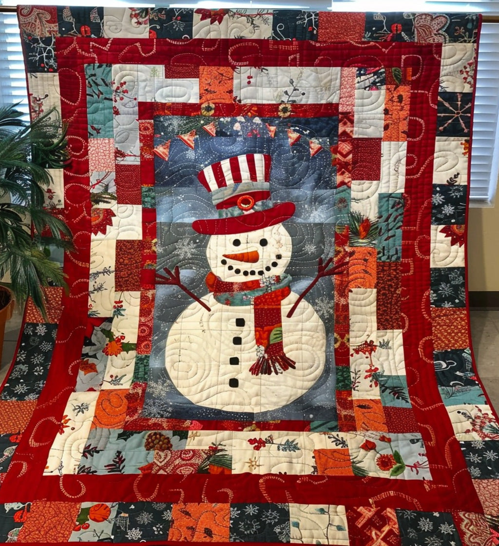 Snowman’s Holiday Quilted Blanket NCU0PT335