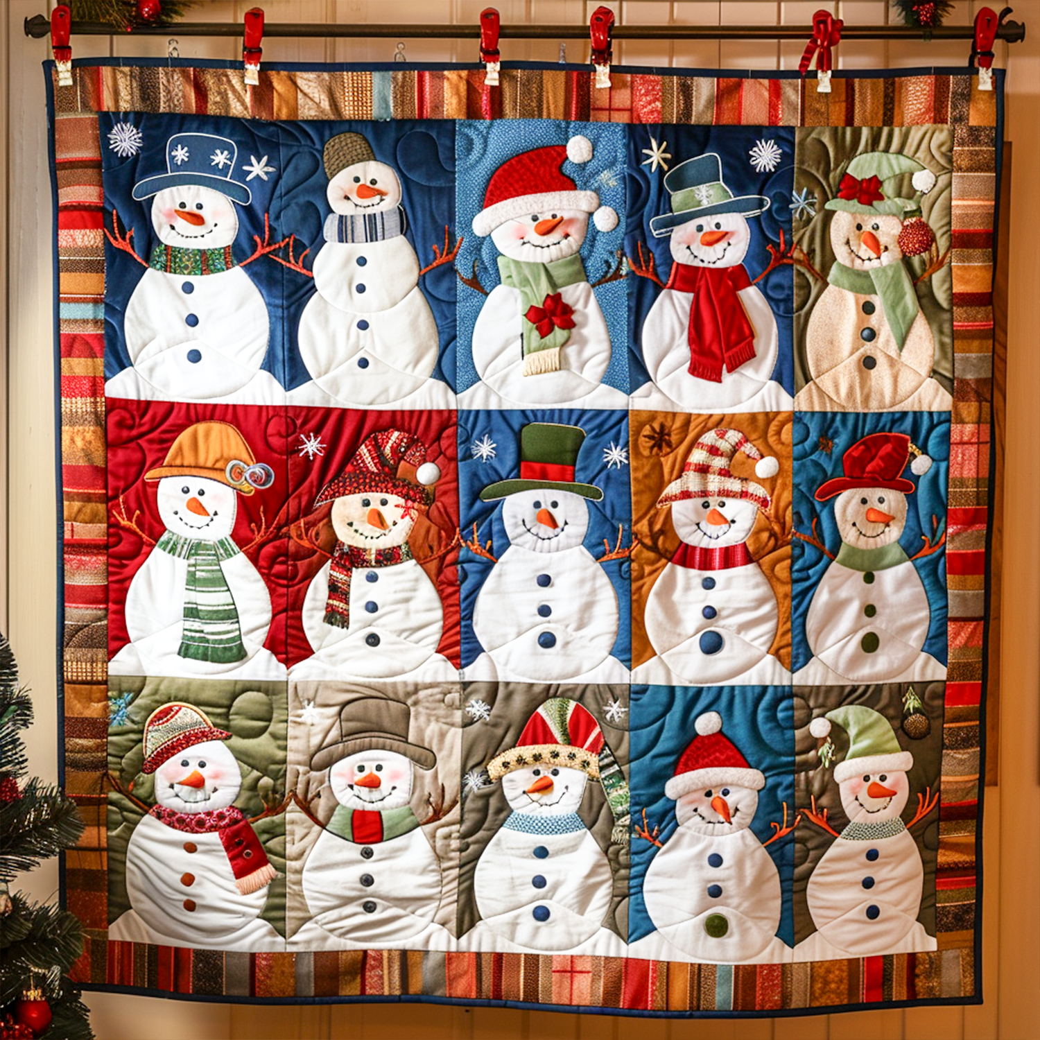 Snowy Cheer Quilted Blanket NCU0NT094