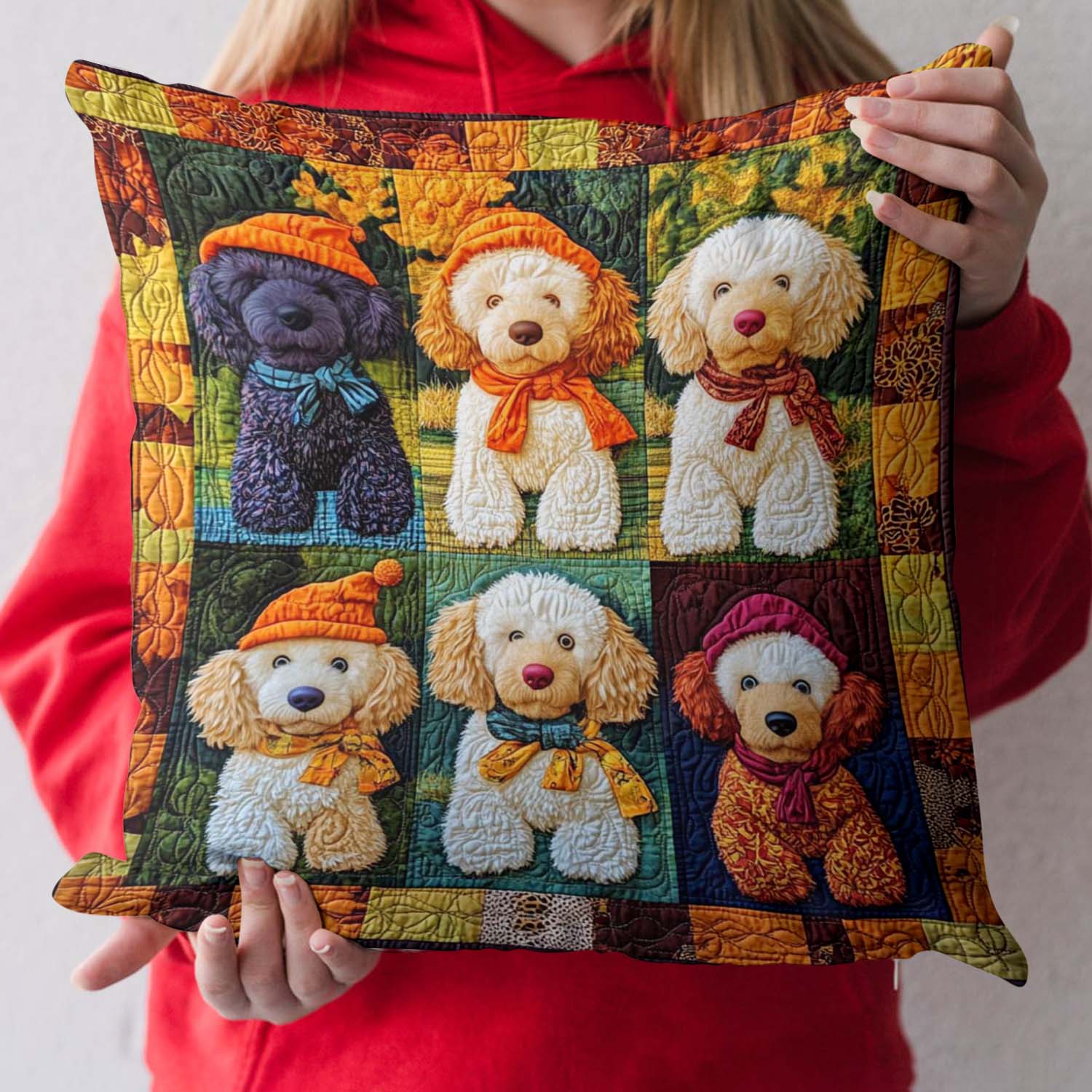 Snuggle Poodle Quilted Pillow Case NCU0NT750