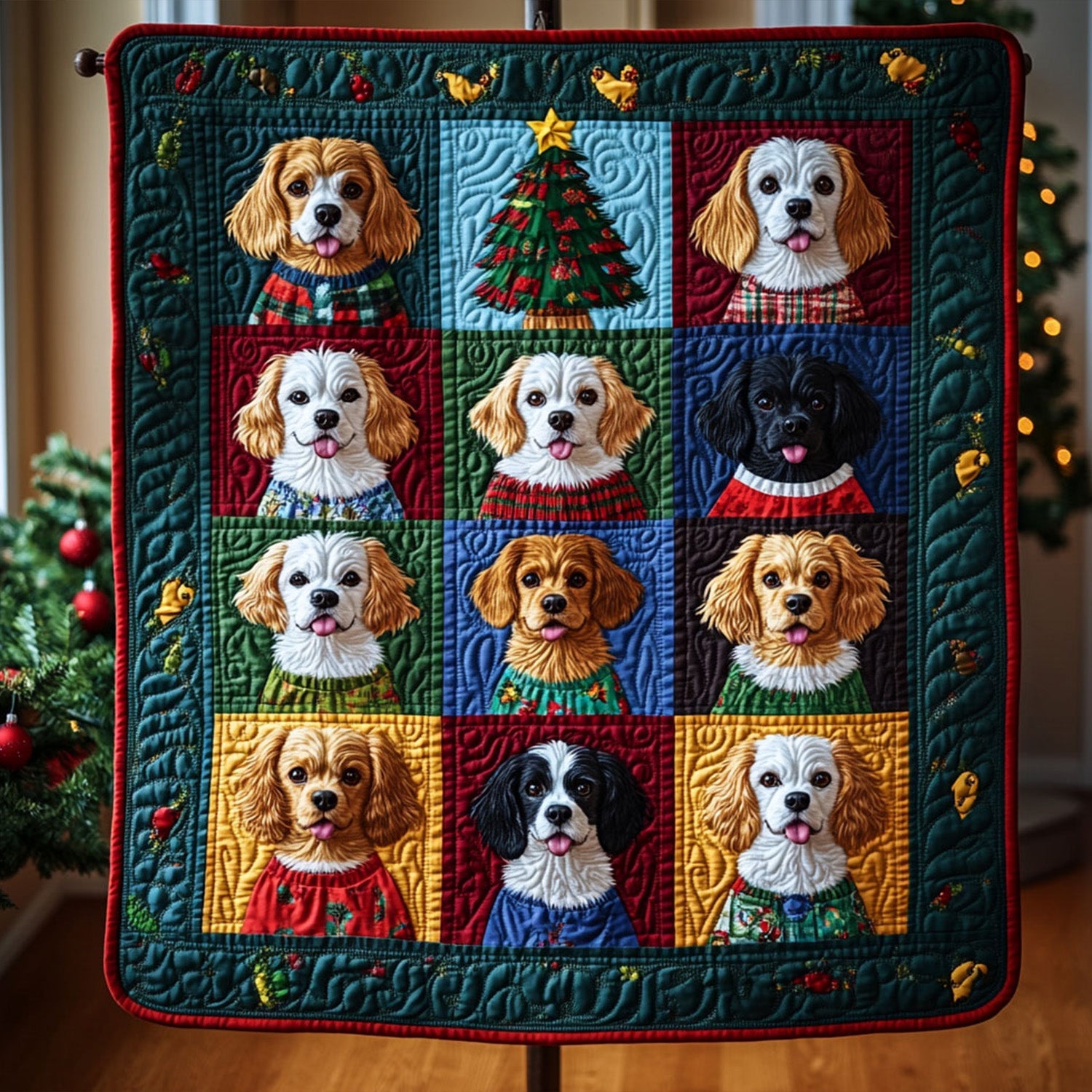 Spaniel Adventure Quilted Blanket NCU0PT1718